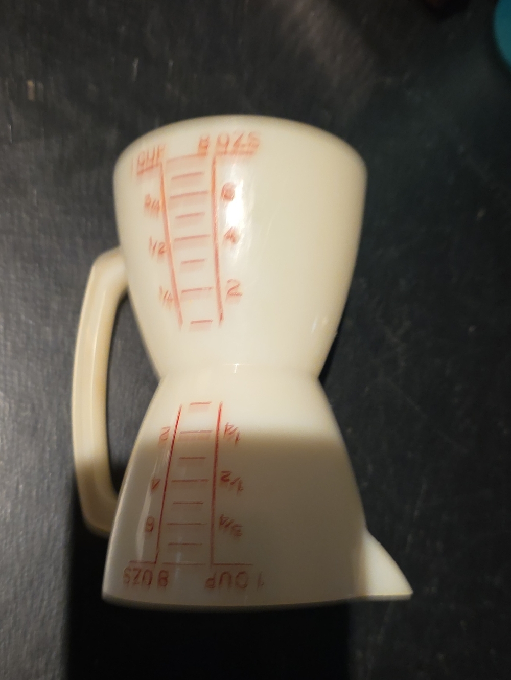 Cream Measuring Cup Duo with Red Markings
